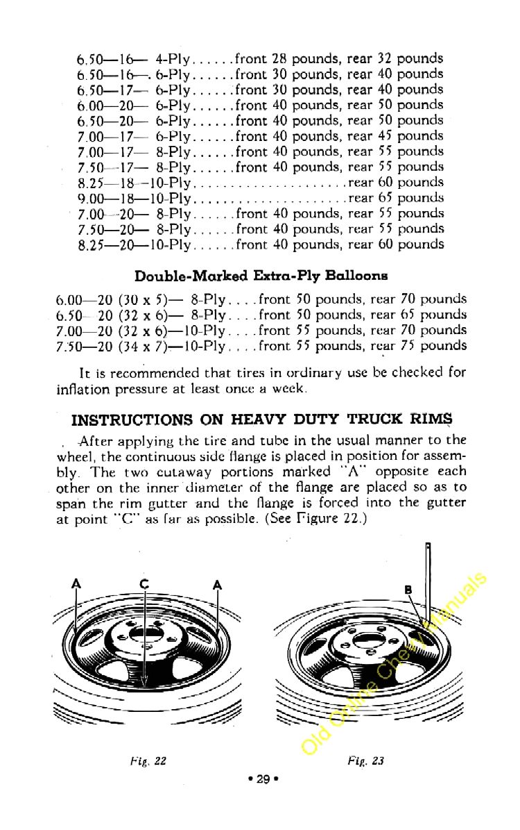 1942 Chevrolet Truck Owners Manual Page 13